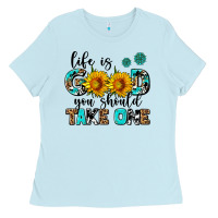 Baby Blue life is good you should get one Ladies Tee - AdoDesignShop