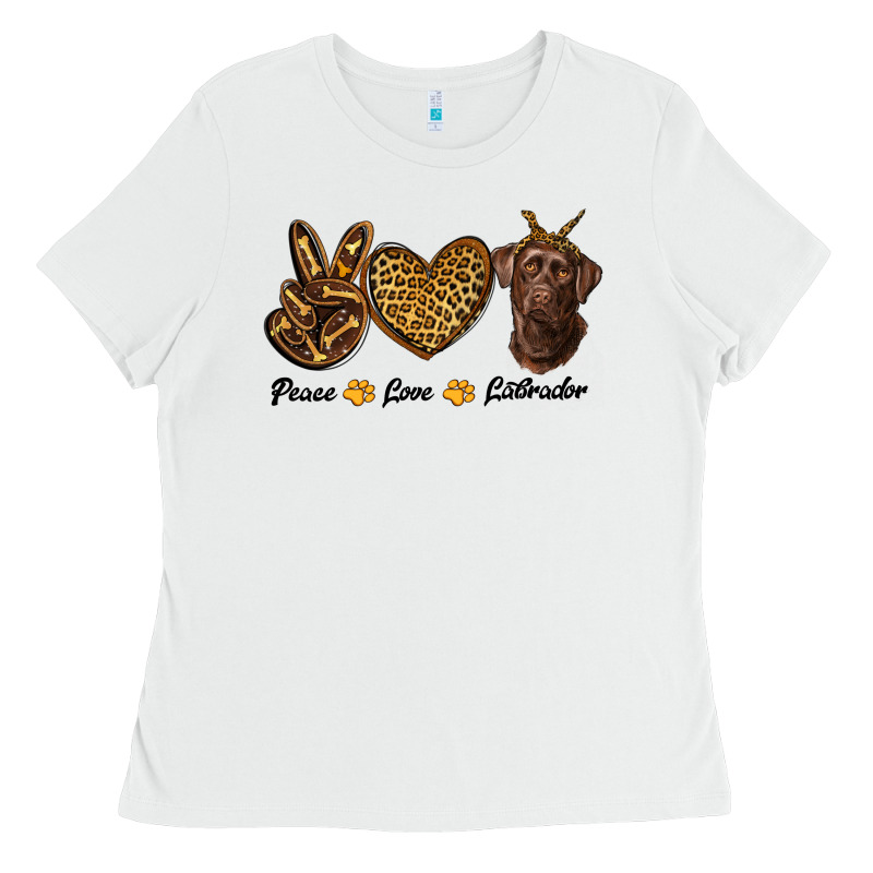 Peace Love Labrador Ladies Tee by RanaPortraitStore | Teevron