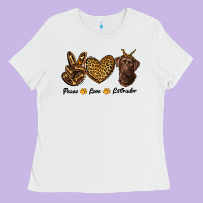 Peace Love Labrador Ladies Tee Designed By Ranaportraitstore