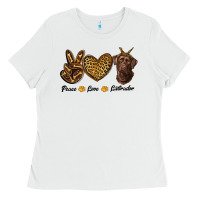 White peace love labrador Ladies Tee - RanaPortraitStore