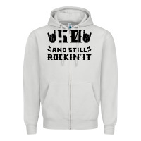 Dove Grey 50 Birthday Rock Zipper Hoodie - Bettercallsaul