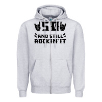 Heather Grey 50 Birthday Rock Zipper Hoodie - Bettercallsaul