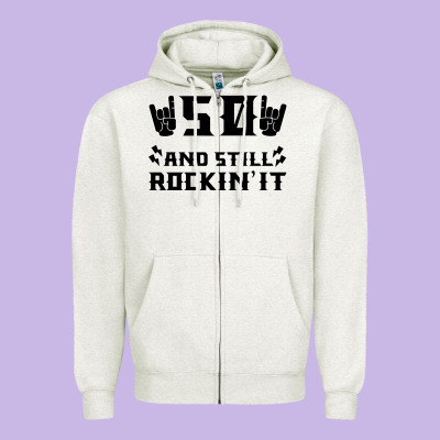 50 Birthday Rock Zipper Hoodie Designed By Bettercallsaul