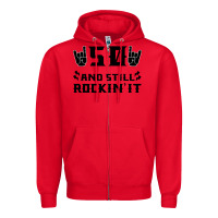 Red 50 Birthday Rock Zipper Hoodie - Bettercallsaul