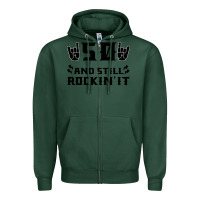 Sports Green 50 Birthday Rock Zipper Hoodie - Bettercallsaul