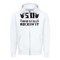 White 50 Birthday Rock Zipper Hoodie - Bettercallsaul