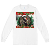 White Merry Christmas skeleton Long Sleeve Tee - NancyCooperArtShop