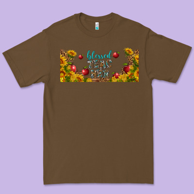 Blessed Teacher Libbey Glass Premium Tee Designed By Bundleandbundleshop