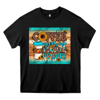 Black coffee gives me teacher powers Heavy Core Tee - JahusDesignShop