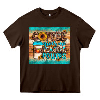 Chocolate Brown coffee gives me teacher powers Heavy Core Tee - JahusDesignShop