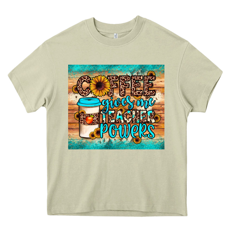Coffee Gives Me Teacher Powers Heavy Core Tee by JahusDesignShop | Teevron