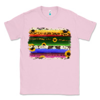 Bubblegum Pink serape sunflowers leopard cowhide background Classic Tee - RanaPortraitStore
