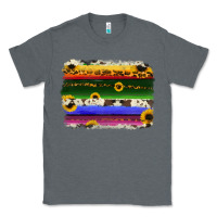 Charcoal Heather serape sunflowers leopard cowhide background Classic Tee - RanaPortraitStore