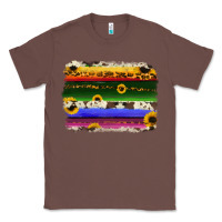 Chestnut serape sunflowers leopard cowhide background Classic Tee - RanaPortraitStore