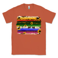 Copper serape sunflowers leopard cowhide background Classic Tee - RanaPortraitStore