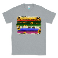 Heather Grey serape sunflowers leopard cowhide background Classic Tee - RanaPortraitStore