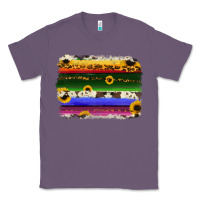 Lavender serape sunflowers leopard cowhide background Classic Tee - RanaPortraitStore