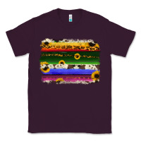 Plum serape sunflowers leopard cowhide background Classic Tee - RanaPortraitStore