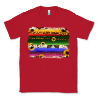 Red serape sunflowers leopard cowhide background Classic Tee - RanaPortraitStore