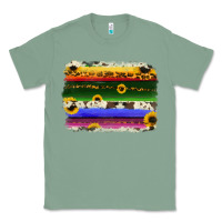 Sage serape sunflowers leopard cowhide background Classic Tee - RanaPortraitStore