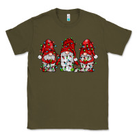 Army Green gnome with christmas lights Classic Tee - JahusDesignShop