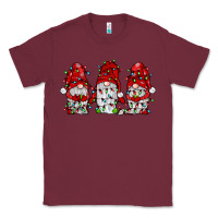 Burgundy gnome with christmas lights Classic Tee - JahusDesignShop
