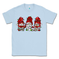 Dusty Blue gnome with christmas lights Classic Tee - JahusDesignShop