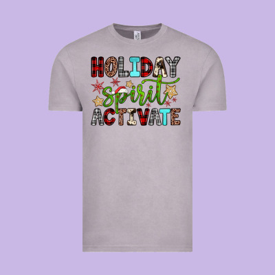 Holiday Spirit Activate Vintage Tee Designed By Jahusdesignshop