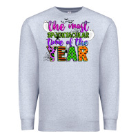 Heather Grey the most spooktacular time of the year Premium Sweatshirt - CowGirlArtShop