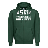 Sports Green 50 birthday rock whitw Zipper Hoodie - Bettercallsaul