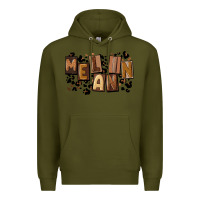 Army Green melanin with leopard Premium Hoodie - CowGirlArtShop