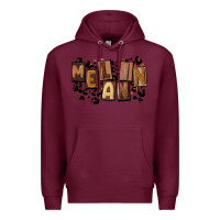 Burgundy melanin with leopard Premium Hoodie - CowGirlArtShop