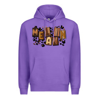 Purple melanin with leopard Premium Hoodie - CowGirlArtShop