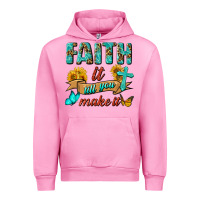 Fuchsia Pink Faith It Till You Make It Urban Hoodie - BundleAndBundleShop