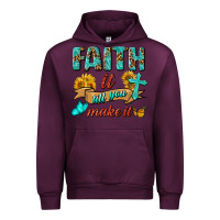 Mauve Wine Faith It Till You Make It Urban Hoodie - BundleAndBundleShop