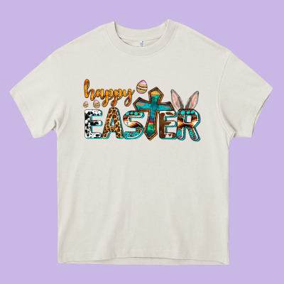 Western Happy Easter Heavy Core Tee Designed By Adodesignshop