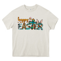 Cream western happy easter Heavy Core Tee - AdoDesignShop