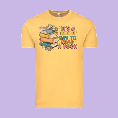 It's A Good Day To Read A Book Vintage Tee Designed By Maliassmallbusiness