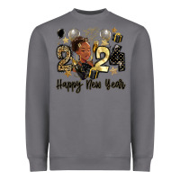 Storm 2024 happy new year black woman Heavyweight Sweatshirt - MaliasSmallBusiness