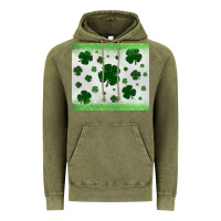Vintage Olive shamrock Vintage Hoodie - MaliasSmallBusiness