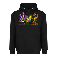 Black peace love crawfish mardi gras Heavyweight Hoodie - CowGirlArtShop