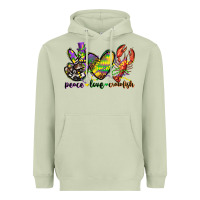 Matcha peace love crawfish mardi gras Heavyweight Hoodie - CowGirlArtShop