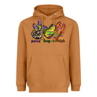 Meerkat peace love crawfish mardi gras Heavyweight Hoodie - CowGirlArtShop
