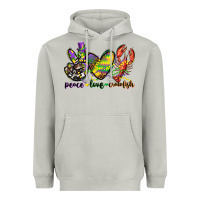 Moon Dust peace love crawfish mardi gras Heavyweight Hoodie - CowGirlArtShop