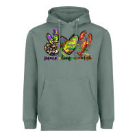 Sage peace love crawfish mardi gras Heavyweight Hoodie - CowGirlArtShop