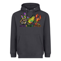 Smoke peace love crawfish mardi gras Heavyweight Hoodie - CowGirlArtShop