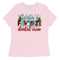 Bubblegum Pink santas favorite dental crew Ladies Tee - JahusDesignShop