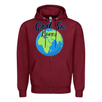 Burgundy God So Loves Zipper Hoodie - Bettercallsaul