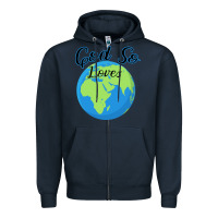 Navy God So Loves Zipper Hoodie - Bettercallsaul