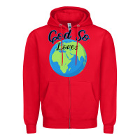 Red God So Loves Zipper Hoodie - Bettercallsaul